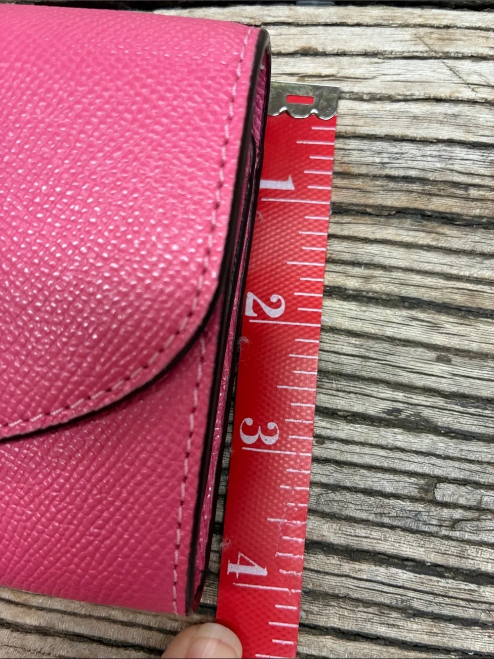NWT Coach Pink Leather Continental Wallet with Gold Logo